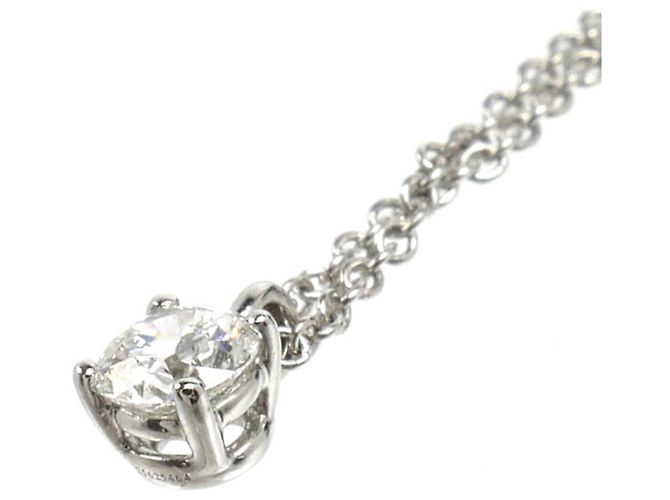 Collana solitaire in platino Tiffany & Co. - vista 3