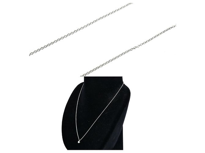 Collana solitaire in platino Tiffany & Co. - vista 4