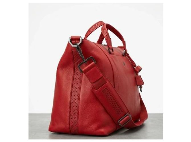 Autre Marque Borsa da viaggio Ferrari in pelle rossa Rosso - vista 2