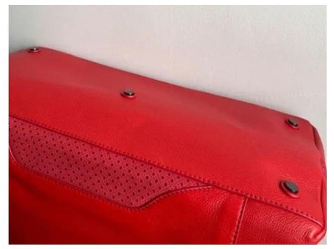 Autre Marque Borsa da viaggio Ferrari in pelle rossa Rosso - vista 5