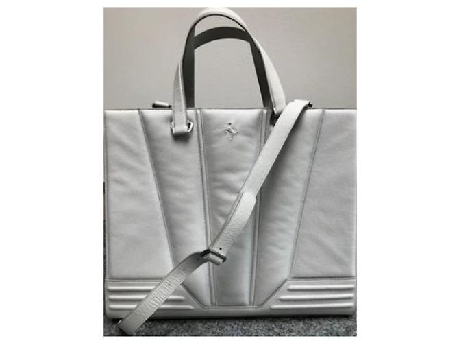 Autre Marque Ferrari GT Borsa Tote in pelle bianca Bianco - vista 2