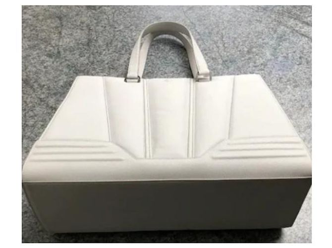Autre Marque Ferrari GT Borsa Tote in pelle bianca Bianco - vista 3