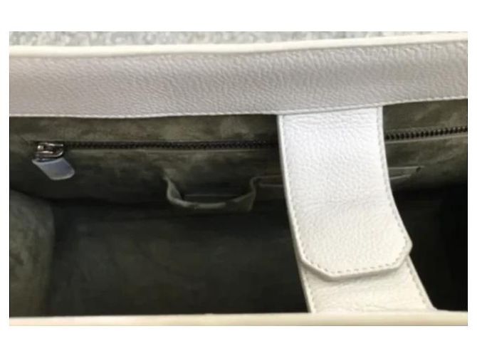 Autre Marque Ferrari GT Borsa Tote in pelle bianca Bianco - vista 7