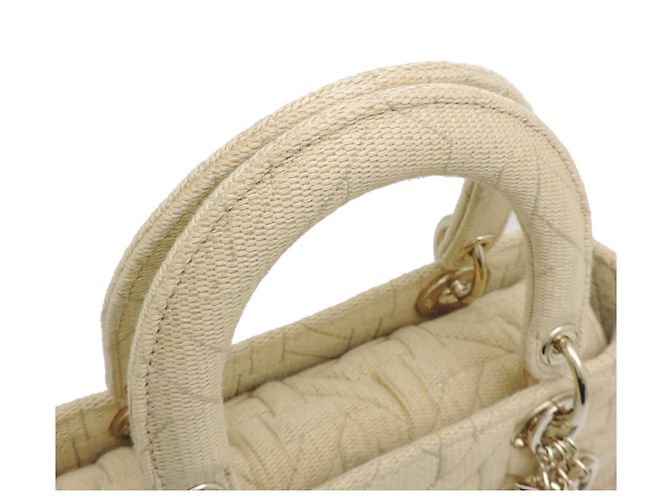 Borsa Christian Dior Lady D-Lite Medium Beige - vista 5