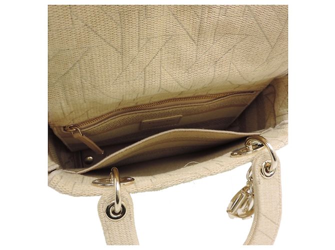 Borsa Christian Dior Lady D-Lite Medium Beige - vista 6