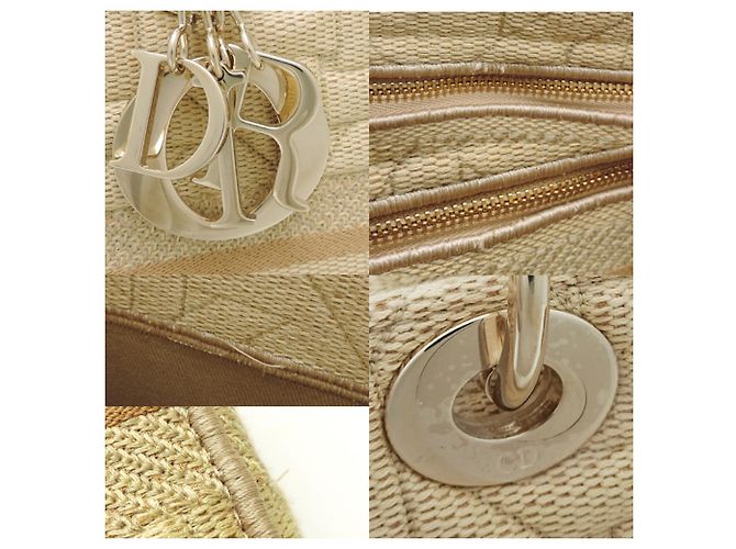 Borsa Christian Dior Lady D-Lite Medium Beige - vista 8