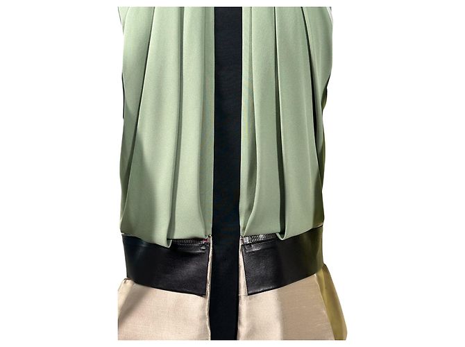 Balenciaga Colorblock Kleid mit Lederdetails - Ansicht 5