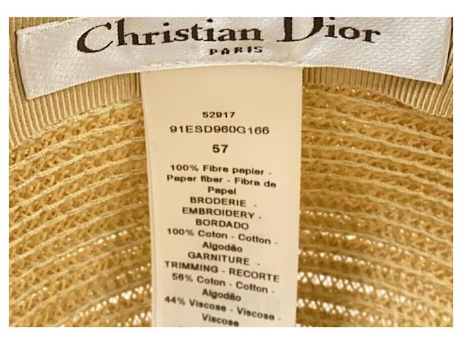 Christian Dior Strohhut CD-Monogramm Schwarz - Ansicht 5