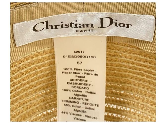 Christian Dior Strohhut CD-Monogramm Schwarz - Ansicht 7