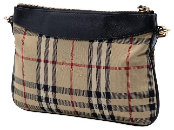 Burberry Beige Haymarket Check Canvas Peyton Crossbody - vista 2