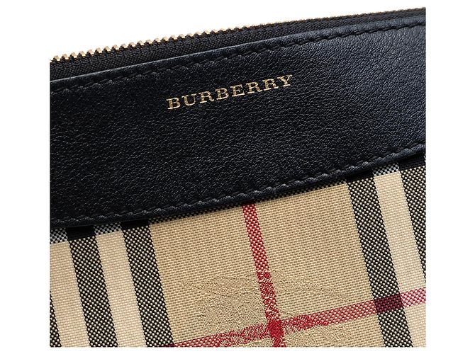 Burberry Beige Haymarket Check Canvas Peyton Crossbody - vista 5