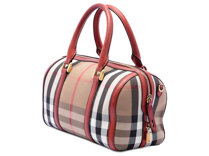 Borsa Burberry Brown Medium House Check Canvas Sartorial Alchester Marrone Marrone chiaro - vista 2