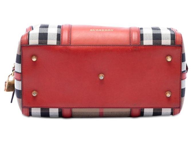 Borsa Burberry Brown Medium House Check Canvas Sartorial Alchester Marrone Marrone chiaro - vista 3
