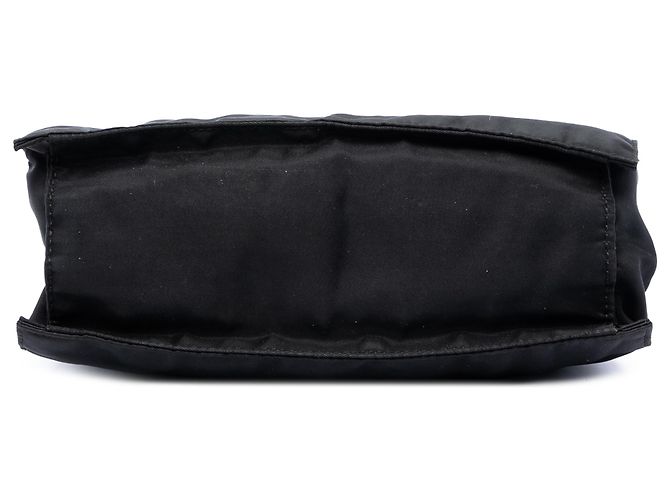 Prada Black Tessuto Kisslock Frame Chain Crossbody Nero - vista 3