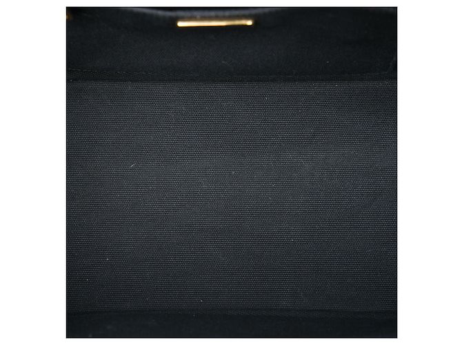 Prada Black Small Canvas Canapa Logo Stripes Satchel Schwarz - Ansicht 4