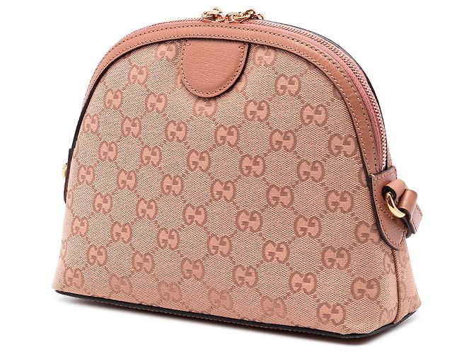 Gucci Borsa a tracolla Ophidia Dome in tela GG rosa, piccola - vista 2