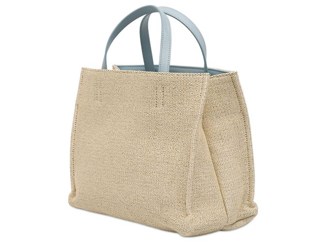 Salvatore Ferragamo Ferragamo Beige Ferragamos Creations Tote in Raffia Medium - vista 2