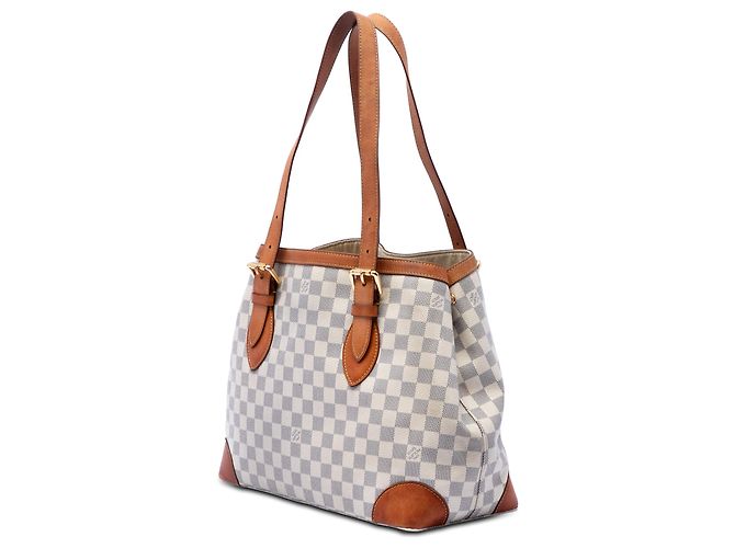 Louis Vuitton White Damier Azur Hampstead MM Bianco - vista 2