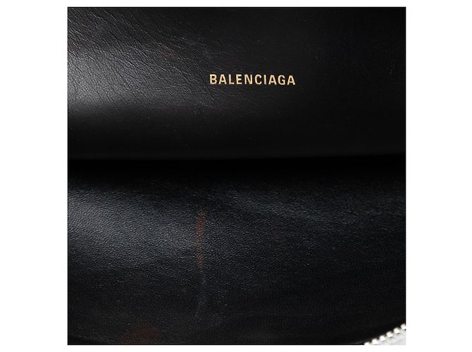 Pochette Ville Logo con zip in pelle bianca Balenciaga - vista 5