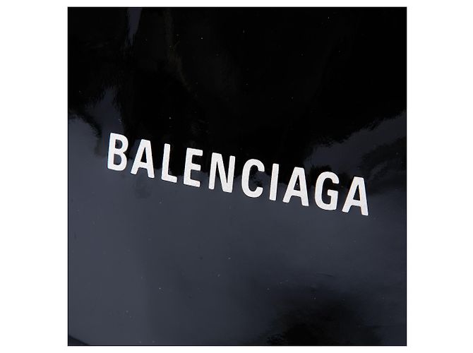 Tote shopping Balenciaga Black Patent Logo XXS - vista 5
