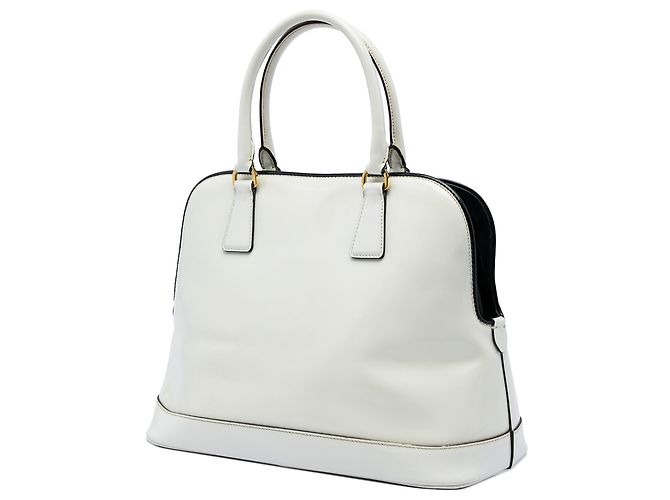 Bolsa Prada White Medium Spazzolato Leather Open Promenade - vista 2