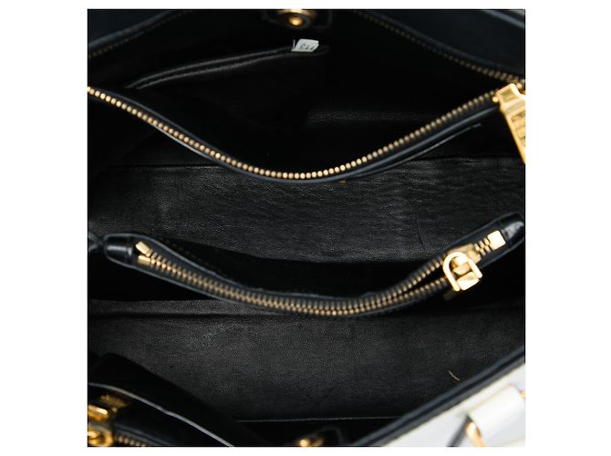 Bolsa Prada White Medium Spazzolato Leather Open Promenade - vista 4