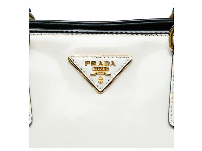 Bolsa Prada White Medium Spazzolato Leather Open Promenade - vista 5