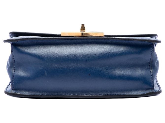 Borsa a tracolla con catena e chiusura Turnlock in Saffiano blu Prada Blu scuro - vista 3