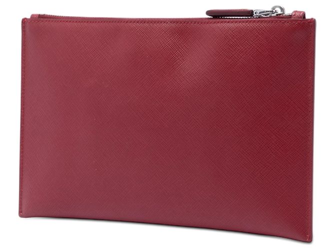 Clutch Prada Red Saffiano Roja Burdeos - vista 2
