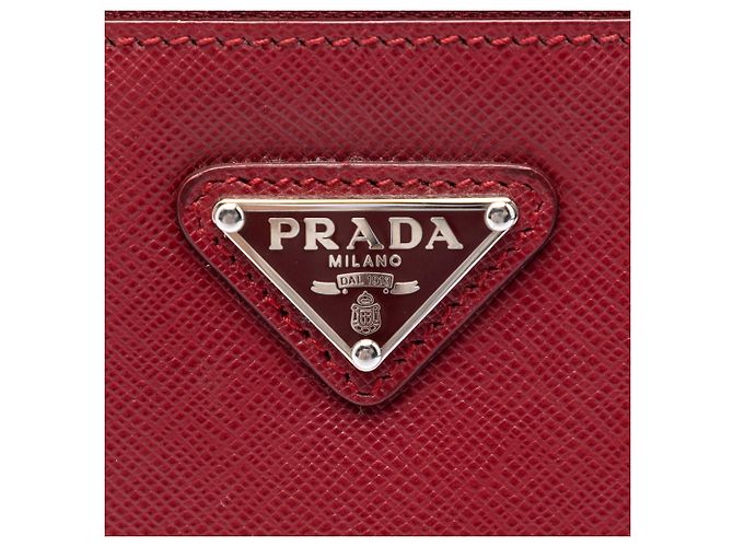 Clutch Prada Red Saffiano Roja Burdeos - vista 5