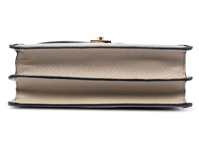 Gucci Beige Small GG Canvas Web Ophidia Top Handle Flap - vista 3