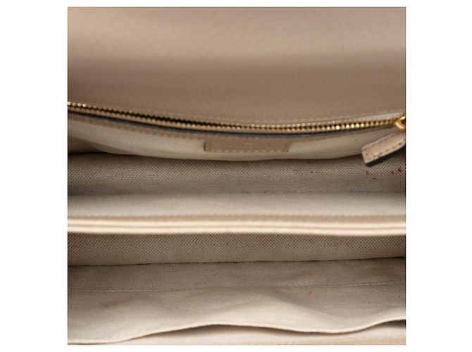 Gucci Beige Small GG Canvas Web Ophidia Top Handle Flap - vista 4