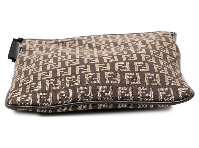 Fendi Marrone Zucchino Canvas Crossbody - vista 3