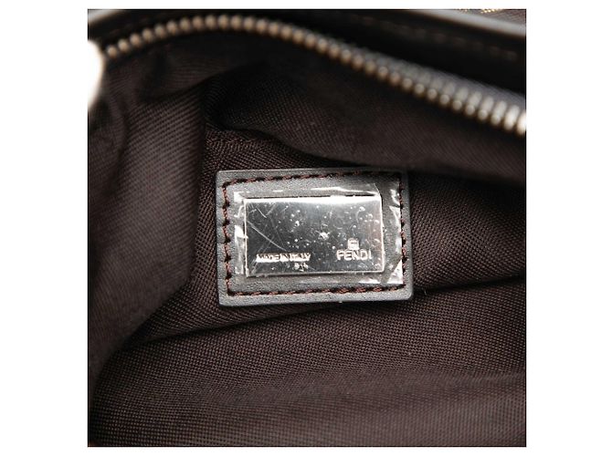 Fendi Marrone Zucchino Canvas Crossbody - vista 5