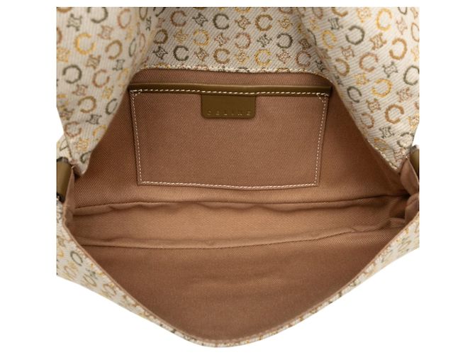 Céline Celine Brown C Macadam Canvas Schultertasche mit Klappe Braun Beige - Ansicht 4