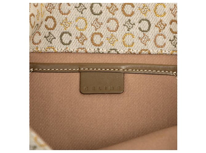 Céline Celine Brown C Macadam Canvas Schultertasche mit Klappe Braun Beige - Ansicht 5