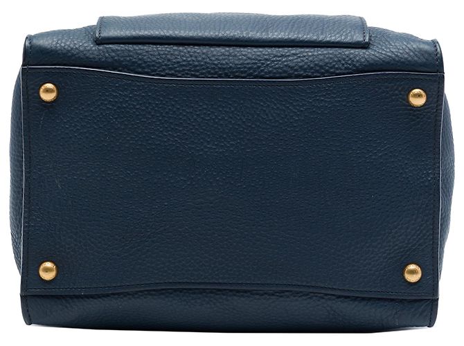 Tote convertibile aperto con tasca frontale in Vitello Daino blu Prada - vista 3