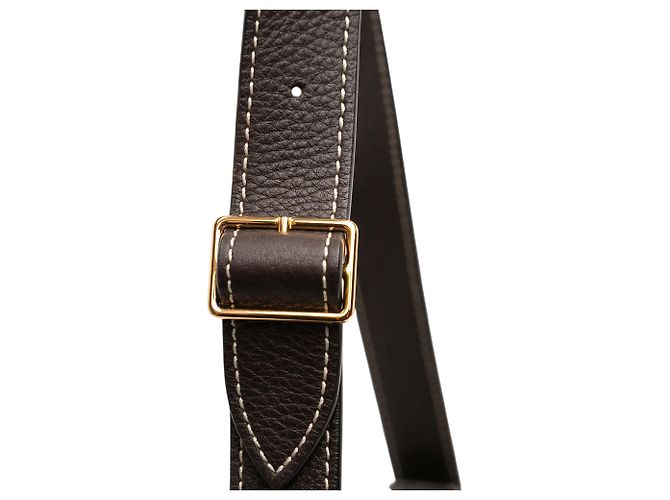 Borsa a tracolla in pelle marrone The Row Marrone scuro - vista 10