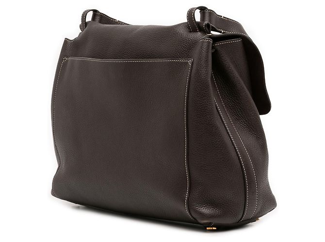 Borsa a tracolla in pelle marrone The Row Marrone scuro - vista 2
