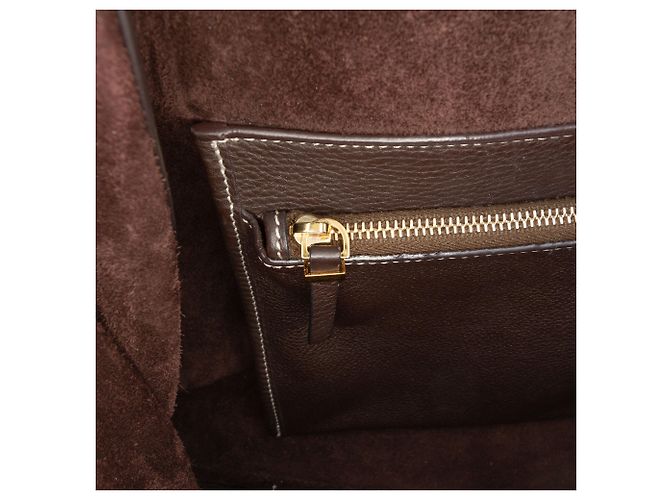 Borsa a tracolla in pelle marrone The Row Marrone scuro - vista 6
