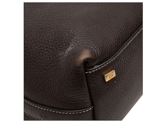 Borsa a tracolla in pelle marrone The Row Marrone scuro - vista 9