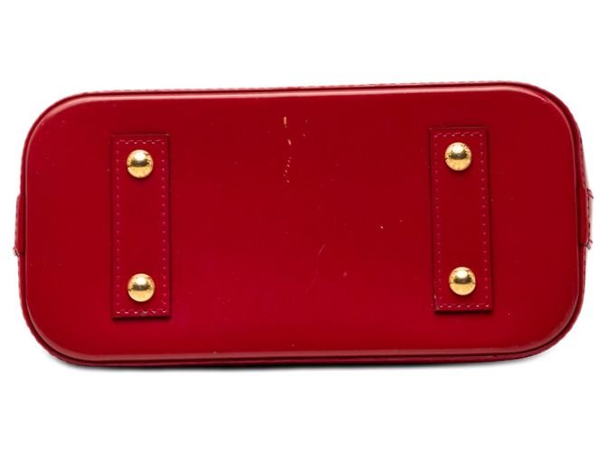 Louis Vuitton Alma BB Vernis Monogram Rosso - vista 3