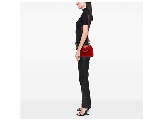 Louis Vuitton Alma BB Vernis Monogram Rosso - vista 7