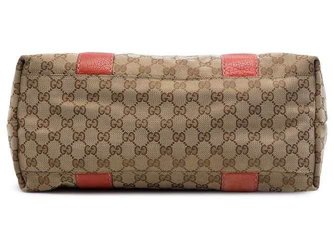 Gucci Beige Medium GG Canvas Bamboo Libeccio Tote - Ansicht 3