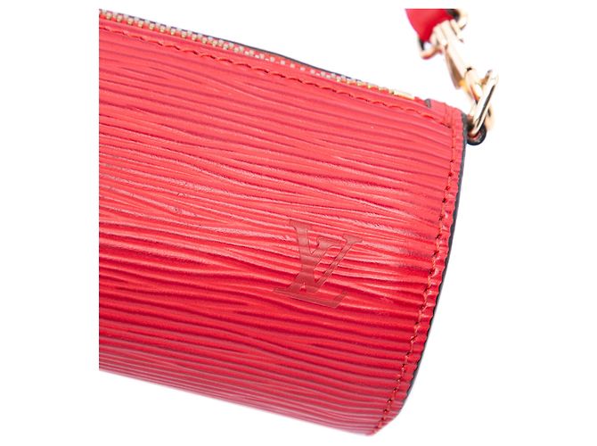 Louis Vuitton Pochette Soufflot in pelle Epi rossa Rosso - vista 5