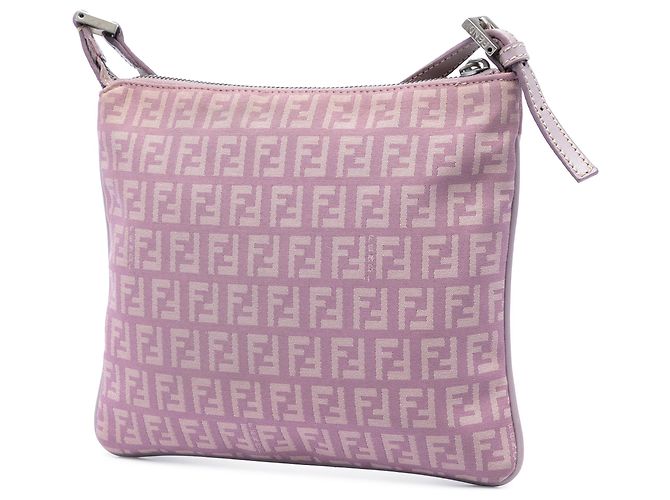 Fendi Zucchino Canvas Crossbody Rosa - vista 2