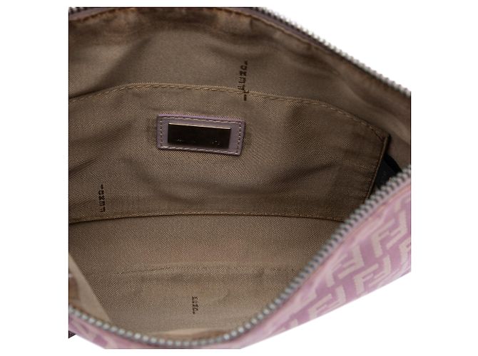 Fendi Zucchino Canvas Crossbody Rosa - vista 4