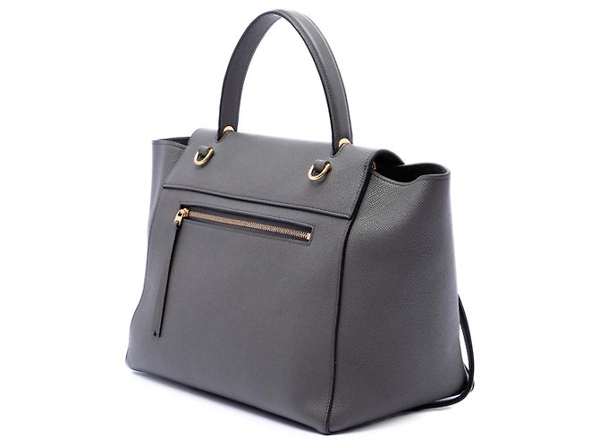 Céline Borsa a tracolla Celine Gray Mini Leather Belt Bag Marrone Grigio antracite - vista 2