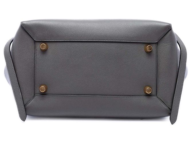 Céline Borsa a tracolla Celine Gray Mini Leather Belt Bag Marrone Grigio antracite - vista 3