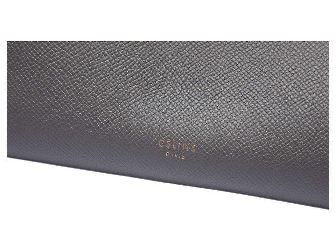 Céline Borsa a tracolla Celine Gray Mini Leather Belt Bag Marrone Grigio antracite - vista 5